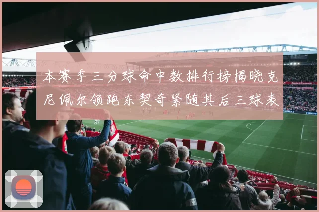 本赛季三分球命中数排行榜揭晓克尼佩尔领跑东契奇紧随其后三球表现不俗